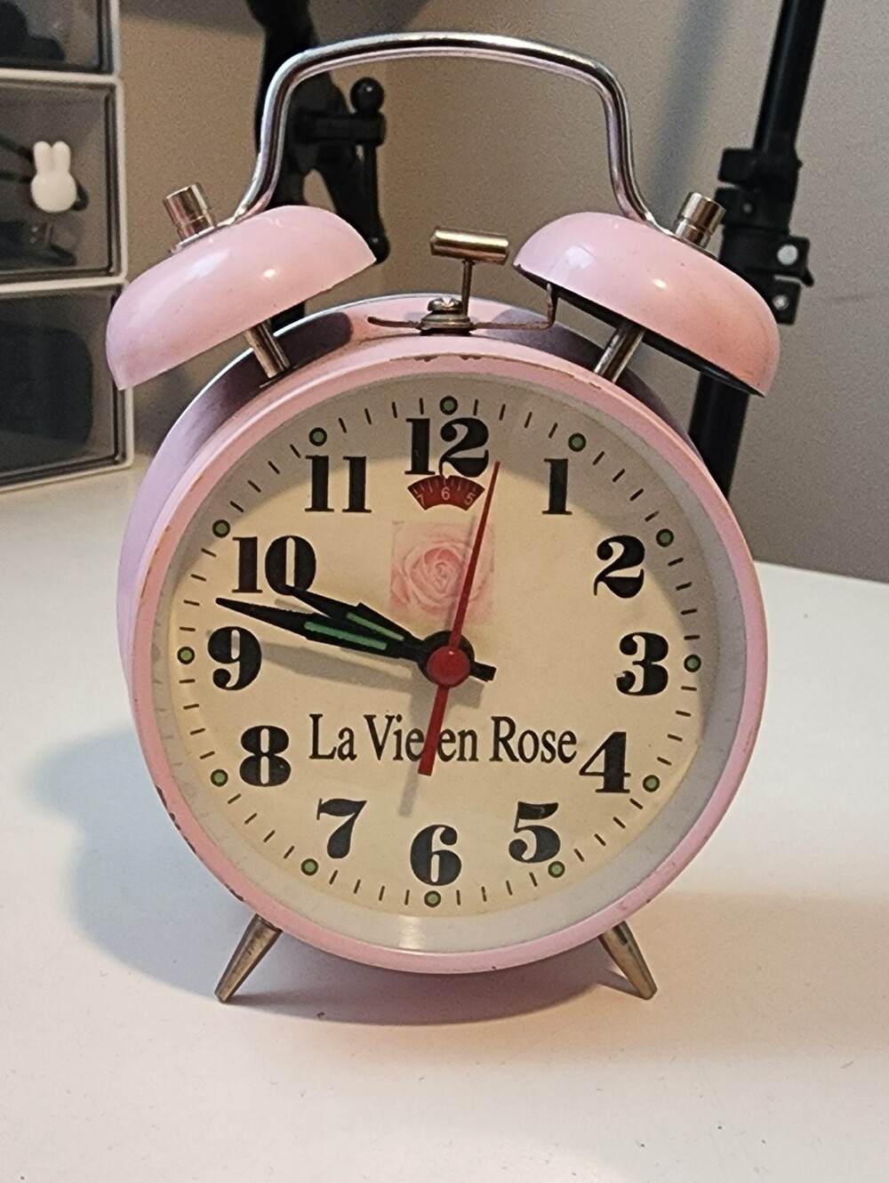 Pink La Vie En Rose Classic Alarm Clock